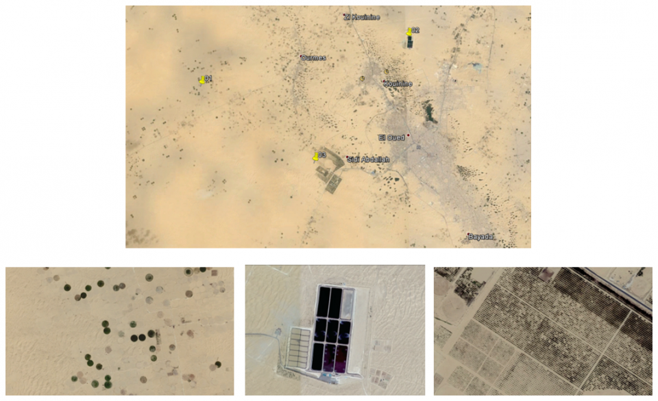 Figure 4. Different types of Agriculture in the region (Imagery Source: Google Earth 29/7/2014)