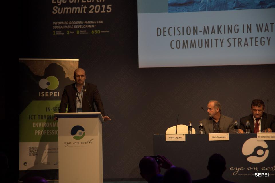 Viktor Lagutov Representing ISEPEI at Eye on Earth Summit